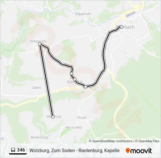 346 Bus Line Map