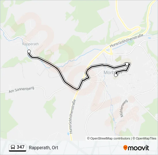 347 Bus Line Map