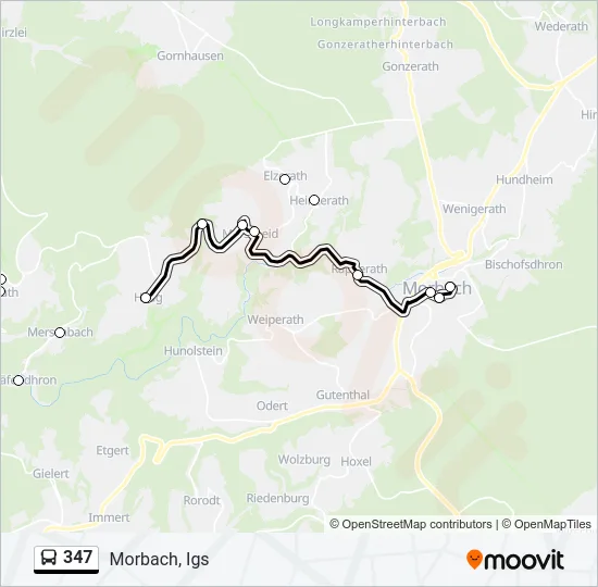 347 Bus Line Map