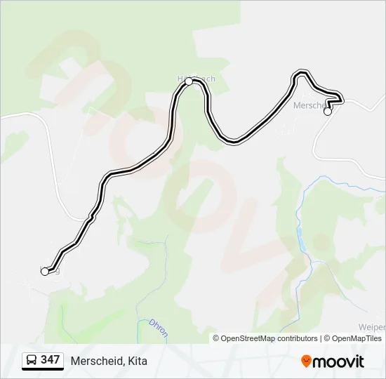 347 Bus Line Map