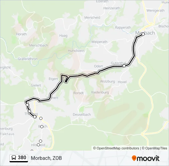 380 Bus Line Map