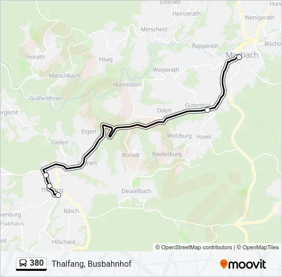 380 Bus Line Map