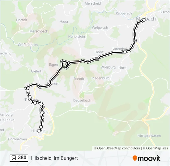 380 Bus Line Map