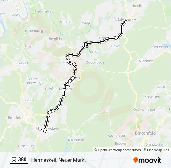 380 Bus Line Map