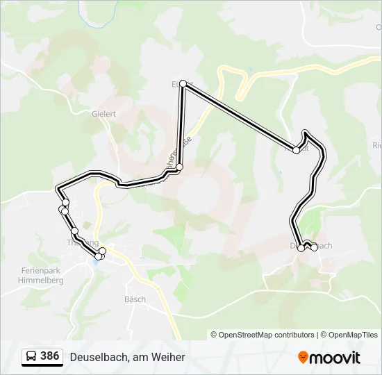 386 Bus Line Map