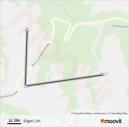 386 Bus Line Map