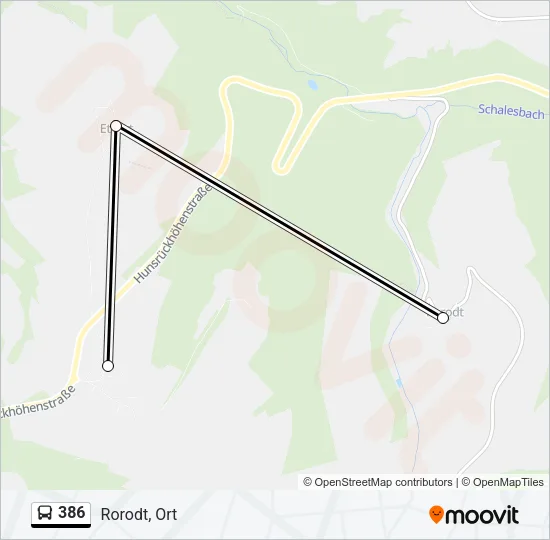 386 Bus Line Map