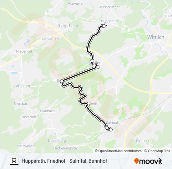 307 RUFBUS Bus Line Map