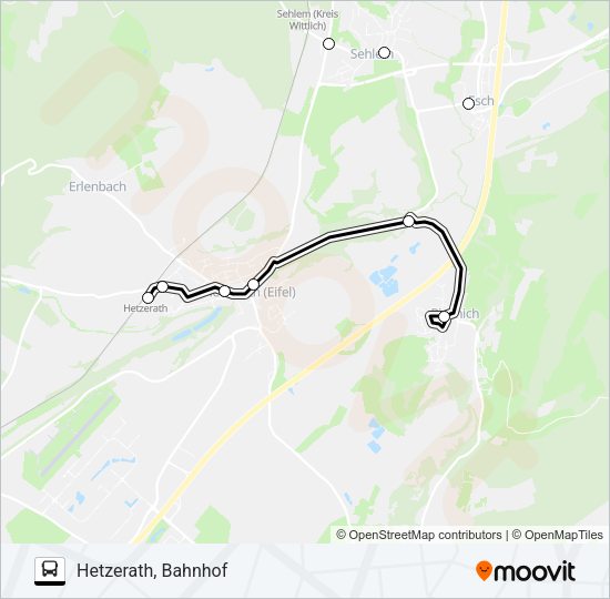 319 RUFBUS Bus Line Map