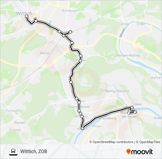 324 RUFBUS Bus Line Map