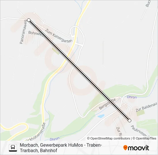 343 RUFBUS Bus Line Map