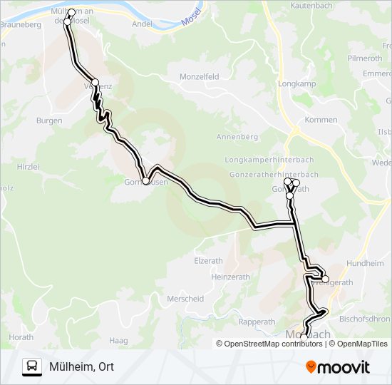 344 RUFBUS Bus Line Map