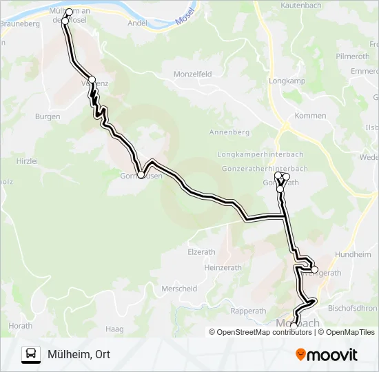 344 RUFBUS Bus Line Map
