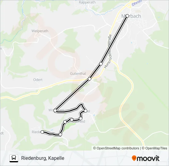 346 RUFBUS Bus Line Map