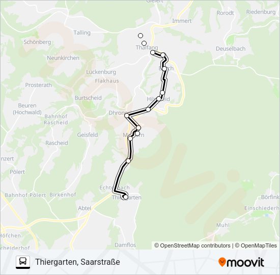 381 RUFBUS Bus Line Map