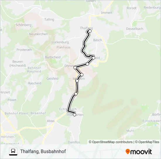 381 RUFBUS Bus Line Map