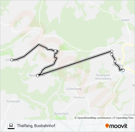 383 RUFBUS Bus Line Map