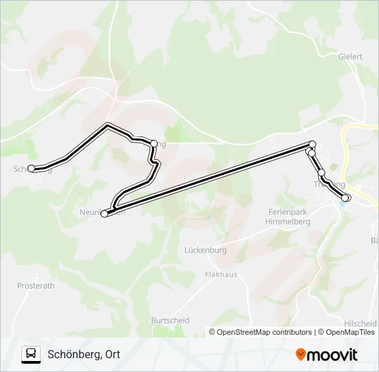 383 RUFBUS Bus Line Map