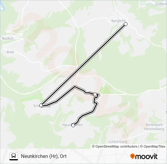 383 RUFBUS Bus Line Map