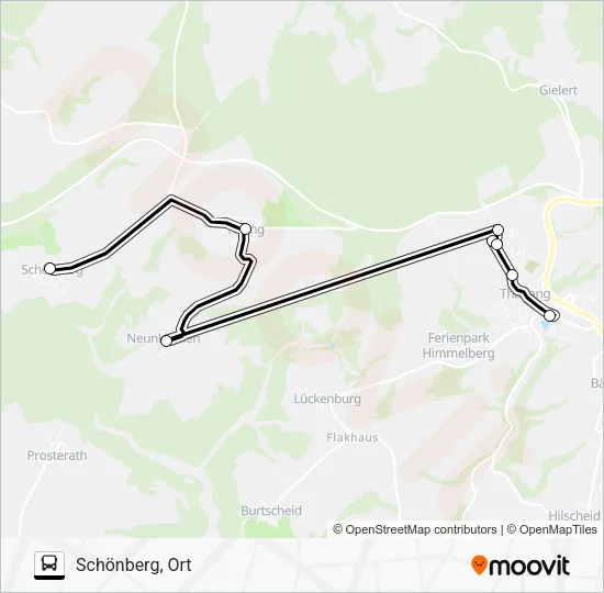383 RUFBUS Bus Line Map
