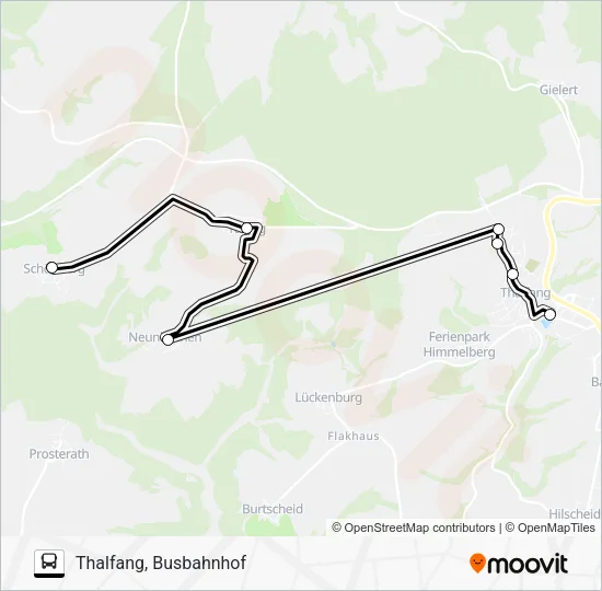383 RUFBUS Bus Line Map