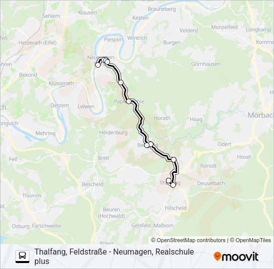 389 RUFBUS Bus Line Map