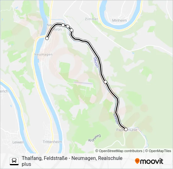 389 RUFBUS Bus Line Map