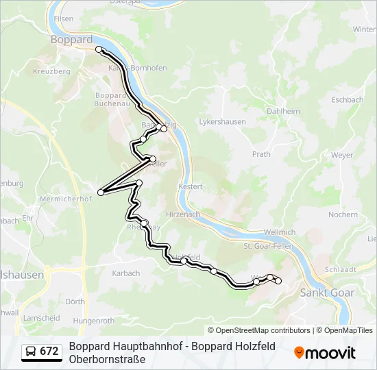 672 Bus Line Map