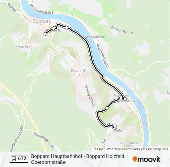 672 Bus Line Map