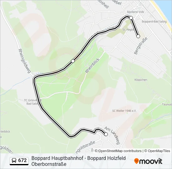 672 Bus Line Map
