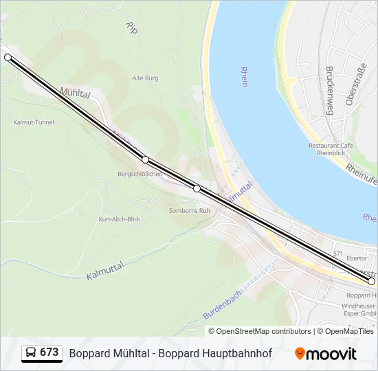 673 Bus Line Map