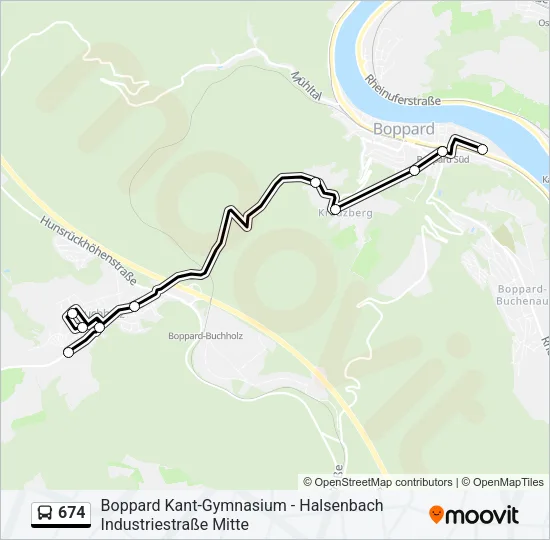 674 Bus Line Map