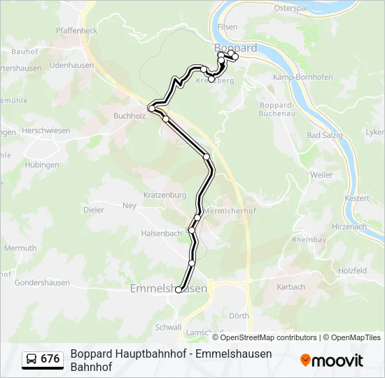676 Bus Line Map
