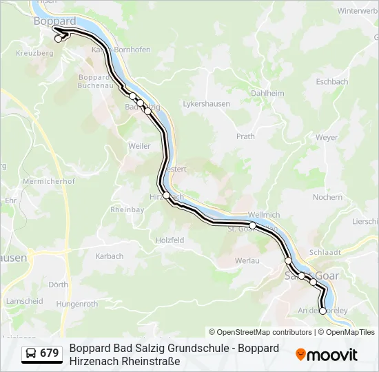 679 Bus Line Map