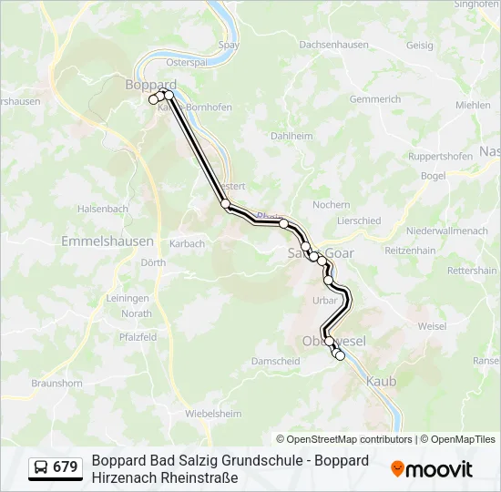 679 Bus Line Map