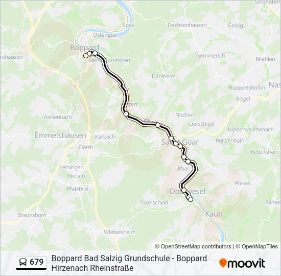 679 Bus Line Map