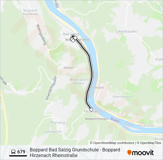 679 Bus Line Map