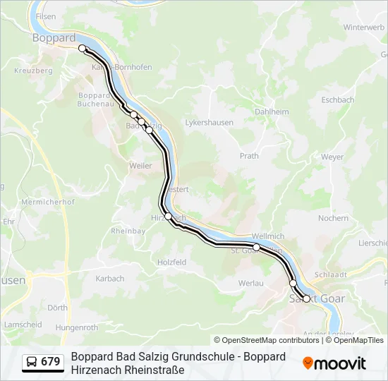 679 Bus Line Map