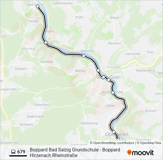 679 Bus Line Map