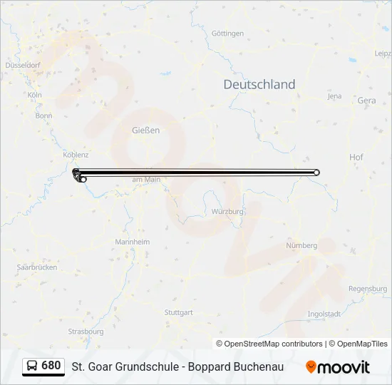 680 Bus Line Map