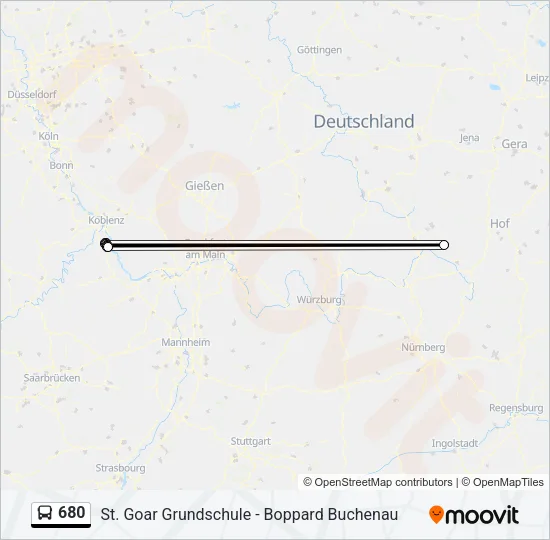 680 Bus Line Map