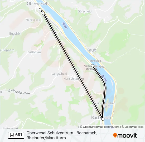 681 Bus Line Map