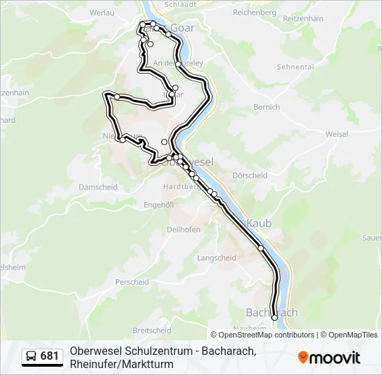 681 Bus Line Map