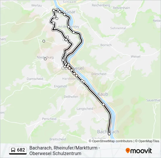 682 Bus Line Map