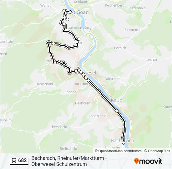 682 Bus Line Map