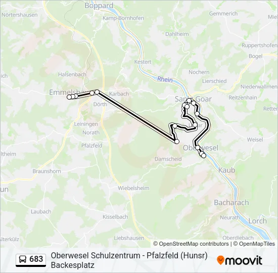 683 Bus Line Map