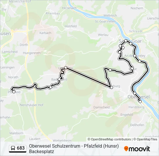 683 Bus Line Map