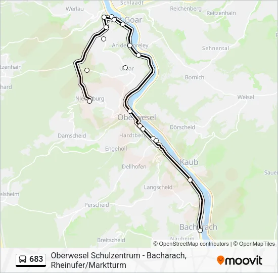 683 Bus Line Map