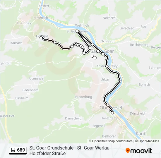 689 Bus Line Map