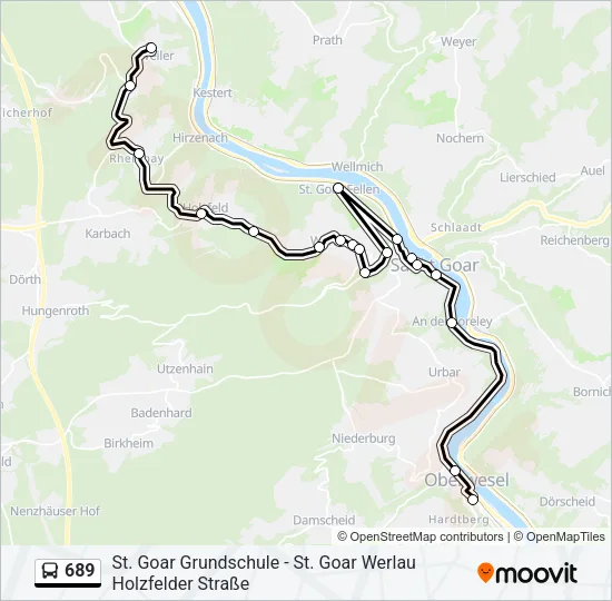 689 Bus Line Map
